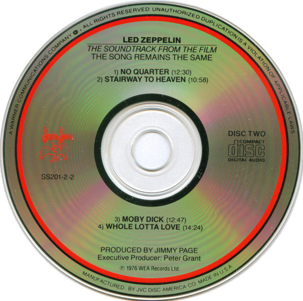 Led Zeppelin - The Soundtrack From The Film The Song Remains The Same (2xCD) | Near Mint (NM) Near Mint (NM)-Music History