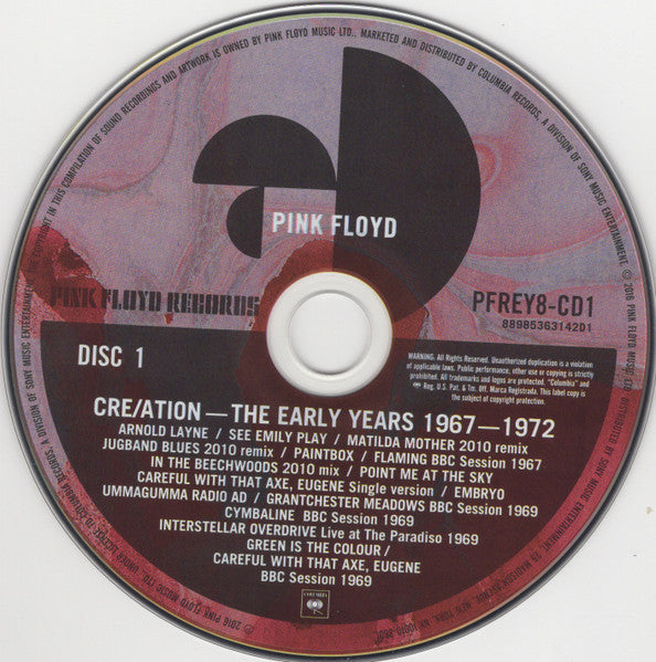 Pink Floyd - Cre/ation (The Early Years 1967-1972) (2xCD) | Near Mint (NM) Near Mint- (NM-)-Music History