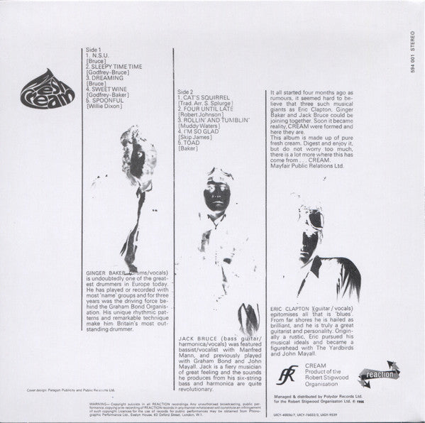 Cream (2) - Fresh Cream *DSD/JAPAN* | Near Mint (NM) Near Mint (NM)-Music History