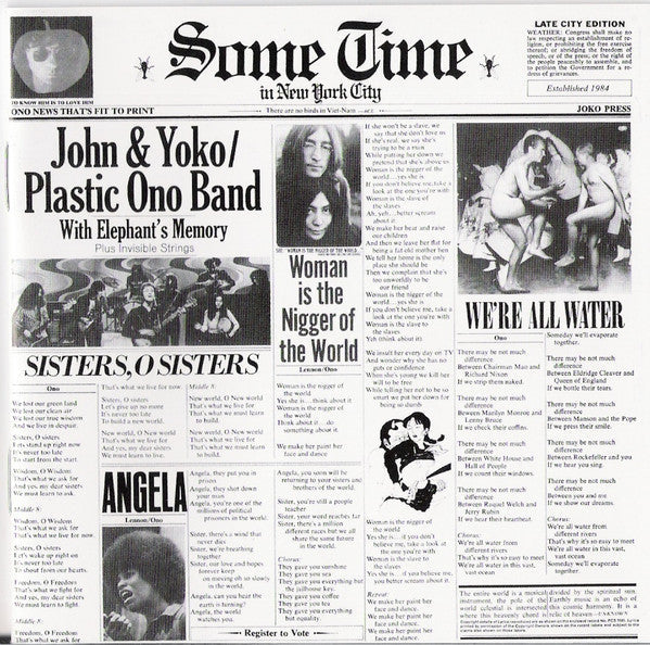 John Lennon & Yoko Ono - Some Time In New York City *CD* | Near Mint (NM) Near Mint (NM)-Music History