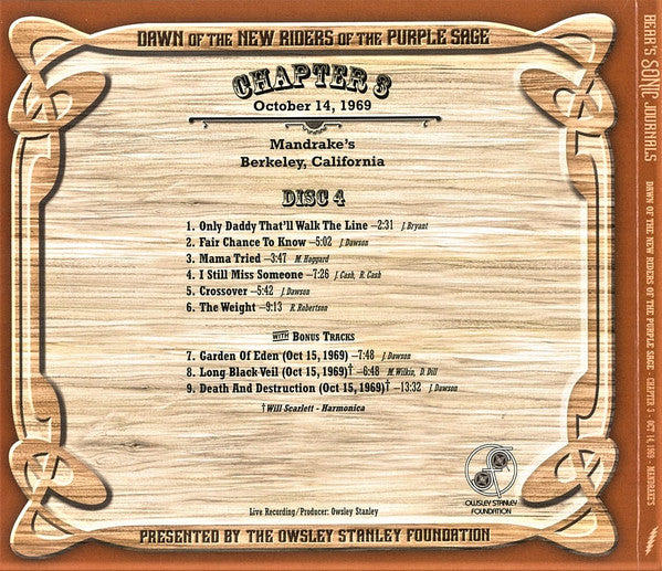 New Riders Of The Purple Sage - Bear's Sonic Journals: Dawn Of The New Riders Of The Purple Sage (4xCD BOX) | Near Mint (NM) Excellent+ (EX+)-Music History