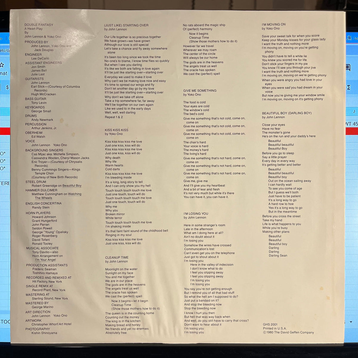 John Lennon & Yoko Ono - Double Fantasy *SPECIALTY* | Near Mint (NM) Near Mint (NM)-Music History