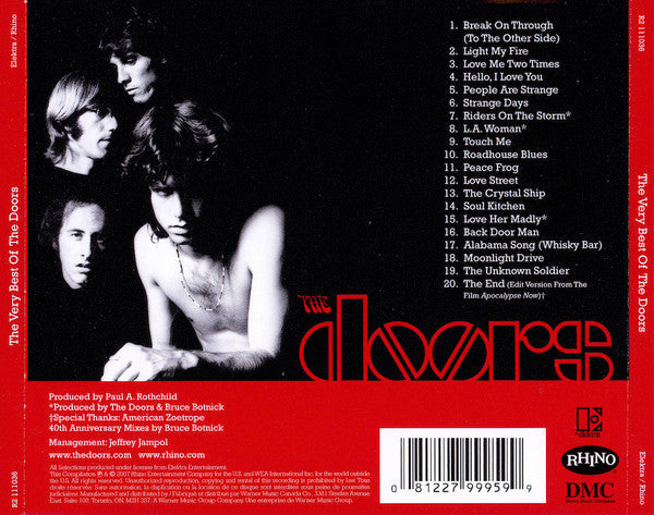 The Doors - The Very Best Of The Doors (CD CANADA) | Near Mint (NM) Near Mint (NM)-Music History