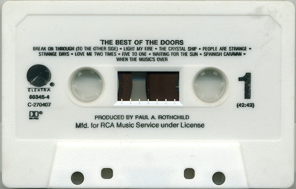 The Doors - The Best Of The Doors *REMASTERED/CASSETTE* | Near Mint (NM) Near Mint (NM)-Music History