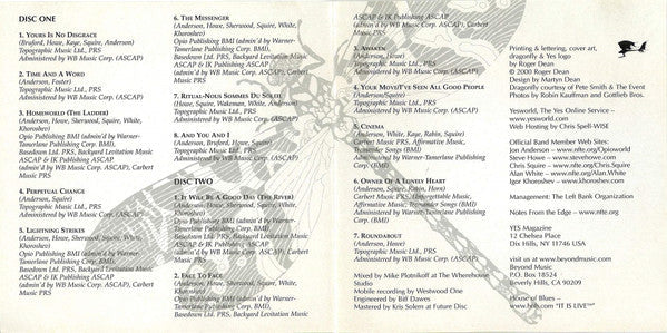 Yes - House Of Yes. Live From House Of Blues (2XCD) | Near Mint (NM) Near Mint (NM)-Music History