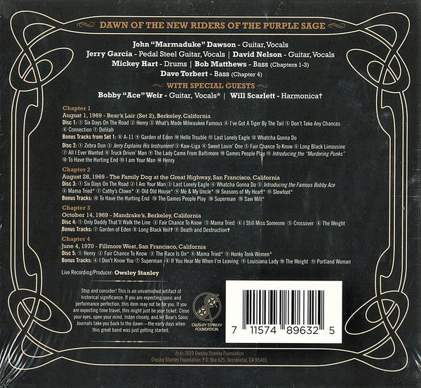 New Riders Of The Purple Sage - Bear's Sonic Journals: Dawn Of The New Riders Of The Purple Sage (4xCD BOX) | Near Mint (NM) Excellent+ (EX+)-Music History