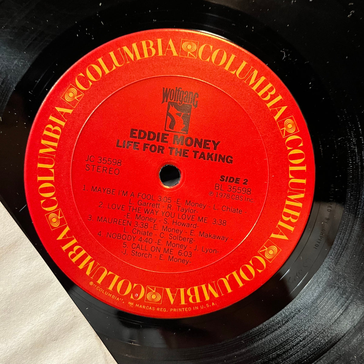 Eddie Money - Life For The Taking (VINYL LP COLUMBIA JC 35598 1978) | Near Mint (NM or M-) Excellent (EX)-Music History