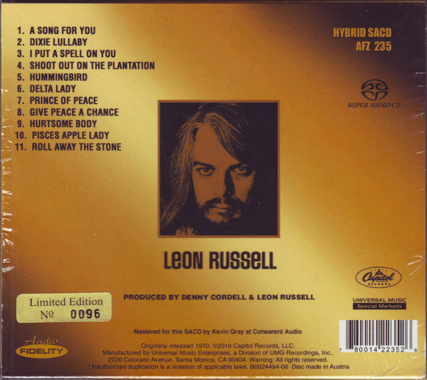 Leon Russell - Leon Russell *HYBRID SACD/NUMBERED* | Near Mint (NM) Near Mint (NM)-Music History