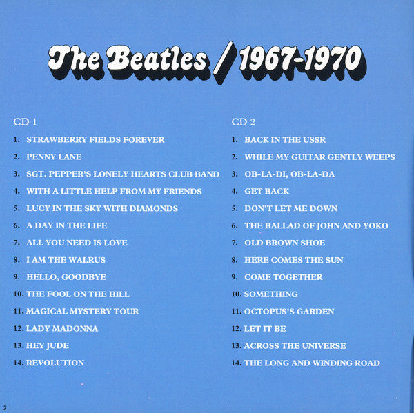 The Beatles - 1967-1970 (2xCD CANADA) | Near Mint (NM) Near Mint (NM)-Music History