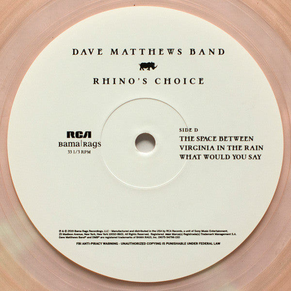 Dave Matthews Band - Rhino's Choice *TARGET/ROSE COLOR* | Near Mint (NM) Near Mint (NM)-Music History