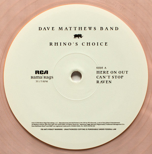 Dave Matthews Band - Rhino's Choice *TARGET/ROSE COLOR* | Near Mint (NM) Near Mint (NM)-Music History