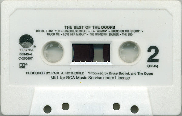 The Doors - The Best Of The Doors *REMASTERED/CASSETTE* | Near Mint (NM) Near Mint (NM)-Music History