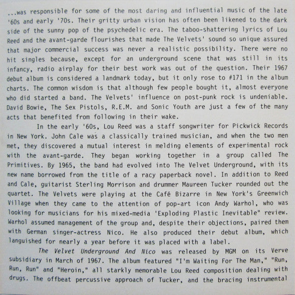 The Velvet Underground - The Best Of The Velvet Underground (CD) | Near Mint (NM) Near Mint (NM)-Music History