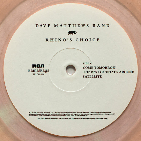 Dave Matthews Band - Rhino's Choice *TARGET/ROSE COLOR* | Near Mint (NM) Near Mint (NM)-Music History