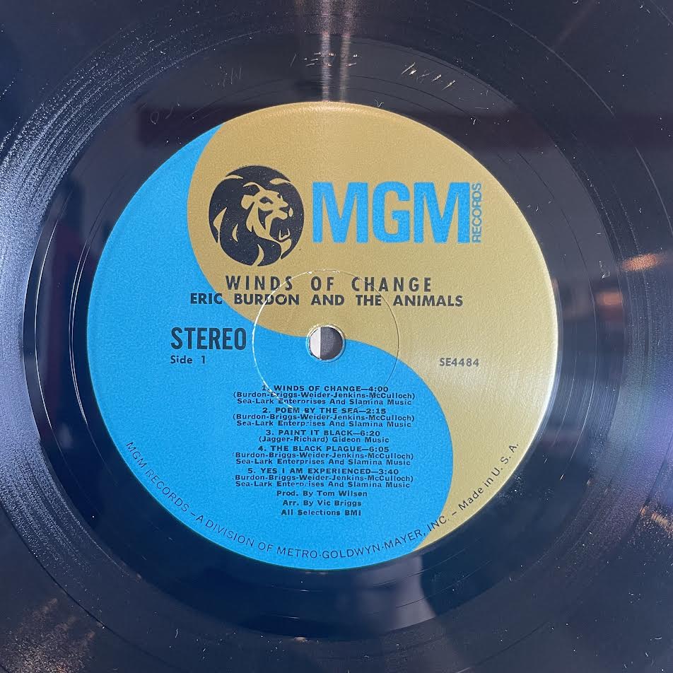 Eric Burdon & The Animals - Winds Of Change (VINYL) | Excellent+ (EX+) Excellent+ (EX+)-Music History