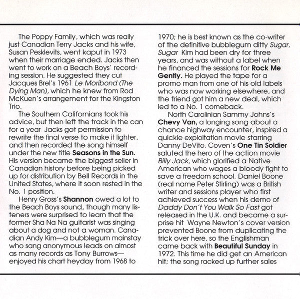 Various - Sounds Of The Seventies - AM Top Twenty (CD) | Near Mint (NM) Near Mint (NM)-Music History
