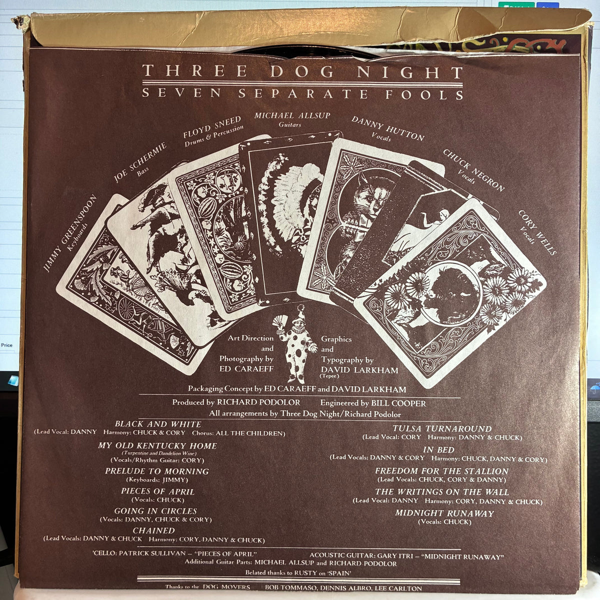 Three Dog Night - Seven Separate Fools (VINYL) | Very Good Plus (VG+) Very Good (VG)-Music History
