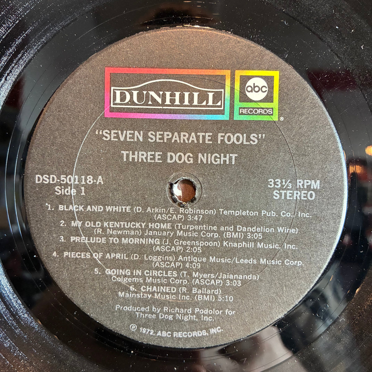Three Dog Night - Seven Separate Fools (VINYL) | Very Good Plus (VG+) Very Good (VG)-Music History