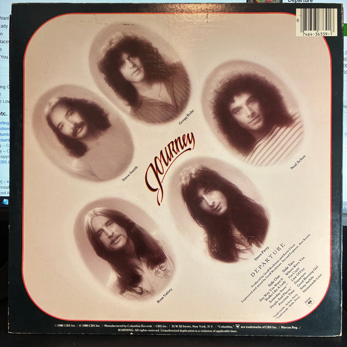Journey - Departure (VINYL LP Columbia ‎– FC 36339) | USED Very Good Plus (VG+) Excellent (EX)-Music History