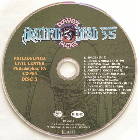 Dave's Picks, Volume 35 (3xCD)(Philadelphia Civic Center, Philadelphia, PA • 4/20/84) | Mint (M) Near Mint (NM)-Music History
