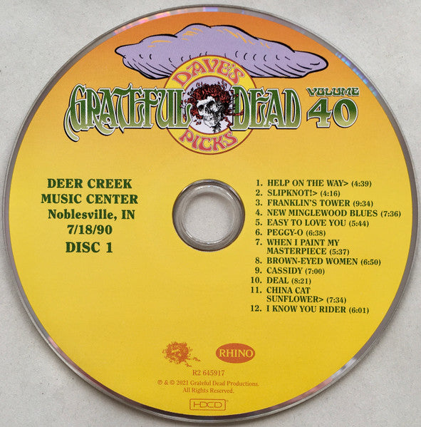 Dave's Picks, Volume 40 (3xCD)(Deer Creek Music Center, Noblesville, IN • 7/18-19/90 | Mint (M) Near Mint (NM)-Music History