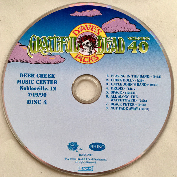 Dave's Picks, Volume 40 (3xCD)(Deer Creek Music Center, Noblesville, IN • 7/18-19/90 | Mint (M) Near Mint (NM)-Music History