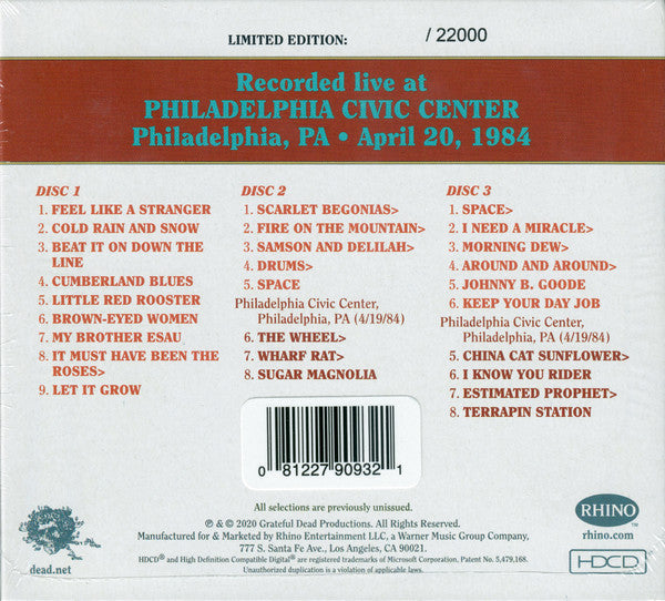 Dave's Picks, Volume 35 (3xCD)(Philadelphia Civic Center, Philadelphia, PA • 4/20/84) | Mint (M) Near Mint (NM)-Music History