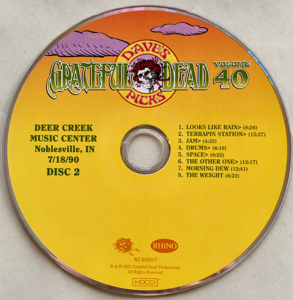 Dave's Picks, Volume 40 (3xCD)(Deer Creek Music Center, Noblesville, IN • 7/18-19/90 | Mint (M) Near Mint (NM)-Music History