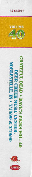 Dave's Picks, Volume 40 (3xCD)(Deer Creek Music Center, Noblesville, IN • 7/18-19/90 | Mint (M) Near Mint (NM)-Music History