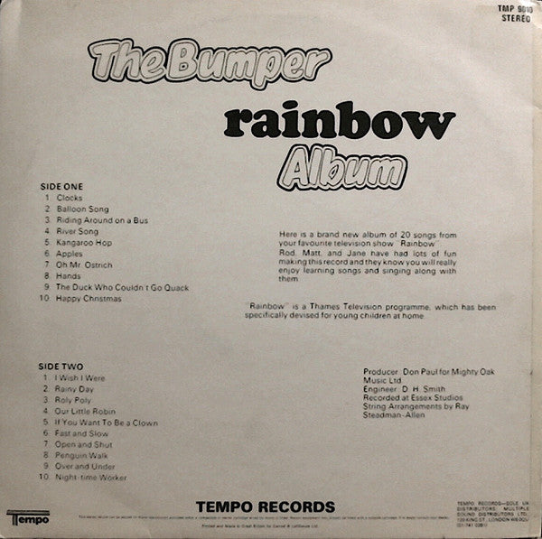 Rod, Matt and Jane - The Bumper Rainbow Album | Near Mint (NM) Near Mint (NM)-Music History