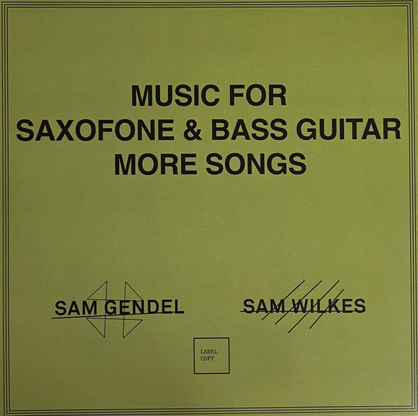 Music For Saxofone & Bass Guitar More Songs | Mint (M) Mint (M)-Music History