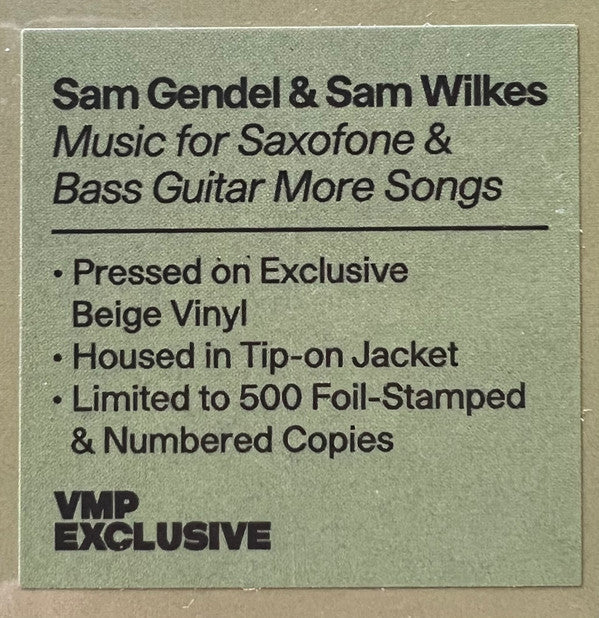 Music For Saxofone & Bass Guitar More Songs | Mint (M) Mint (M)-Music History