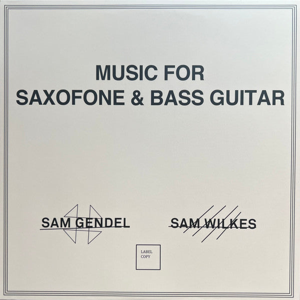 Music For Saxofone & Bass Guitar | Mint (M) Mint (M)-Music History