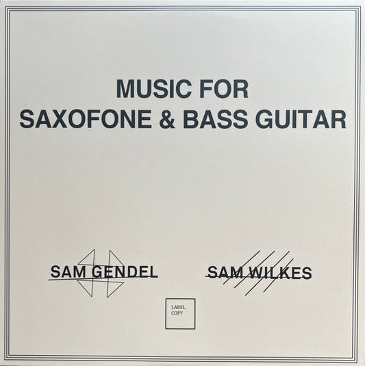Music For Saxofone & Bass Guitar | Mint (M) Mint (M)-Music History