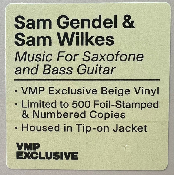 Music For Saxofone & Bass Guitar | Mint (M) Mint (M)-Music History