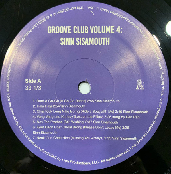 Sinn Sisamouth - Groove Club Vol 4: Sinn Sisamouth | Mint (M) Mint (M)-Music History