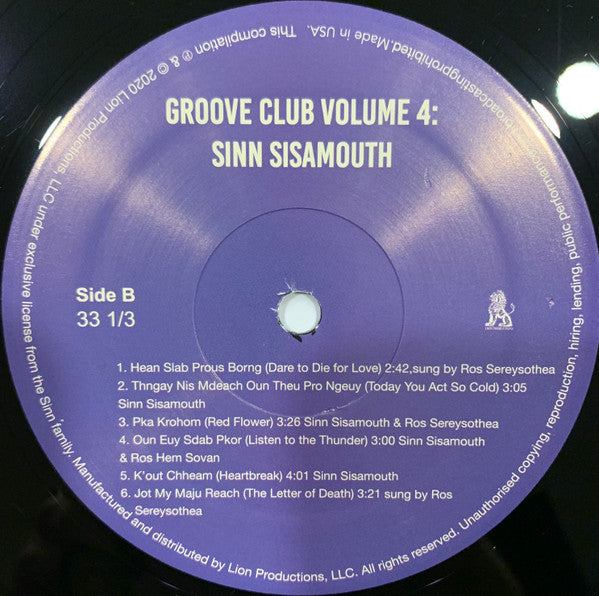Sinn Sisamouth - Groove Club Vol 4: Sinn Sisamouth | Mint (M) Mint (M)-Music History