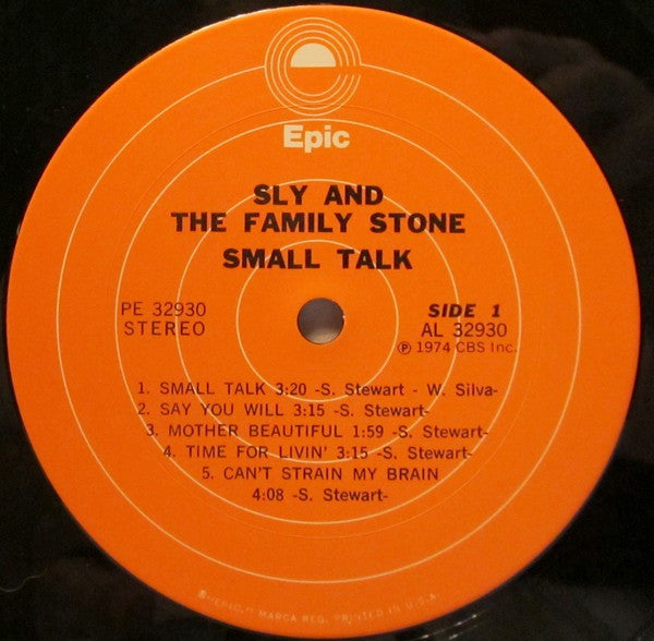 Sly & The Family Stone - Small Talk | Near Mint (NM) Very Good (VG)-Music History