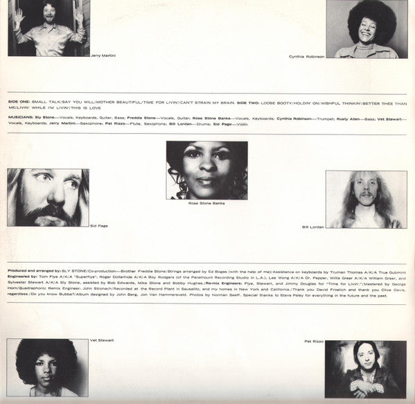 Sly & The Family Stone - Small Talk | Near Mint (NM) Very Good (VG)-Music History