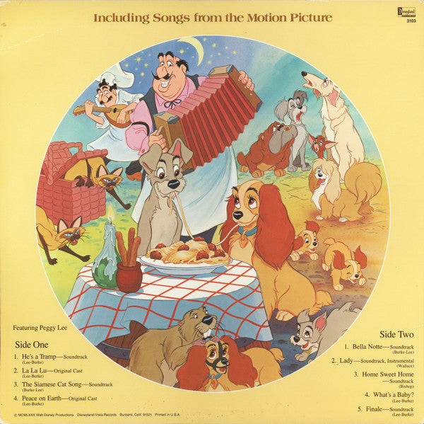 Various - Walt Disney's "Lady And The Tramp" - Including Songs From The Motion Picture (VINYL) | Mint (M) Near Mint (NM)-Music History