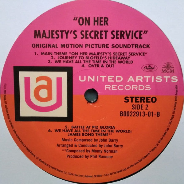 John Barry - On Her Majesty's Secret Service (Original Motion Picture Soundtrack) (VINYL) | Excellent (EX) Near Mint (NM)-Music History