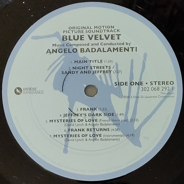 Angelo Badalamenti - Blue Velvet (Original Motion Picture Soundtrack) (VINYL) | Near Mint (NM) Near Mint (NM)-Music History