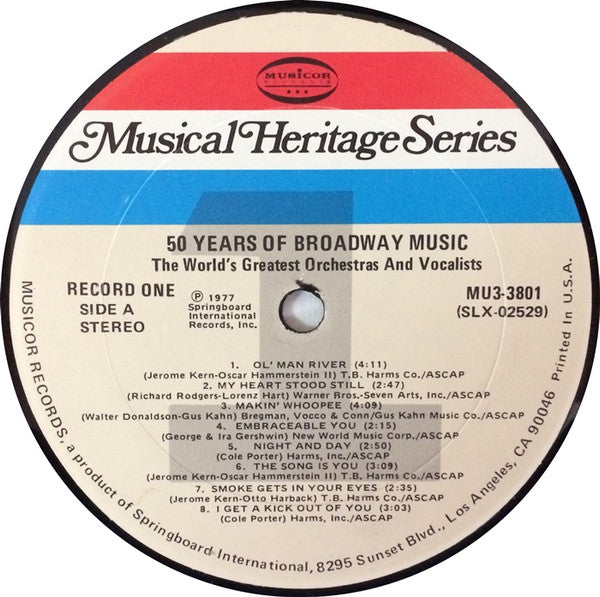 The World's Greatest Orchestras And Vocalists - 50 Years Of Broadway Music | Near Mint (NM) Near Mint (NM)-Music History