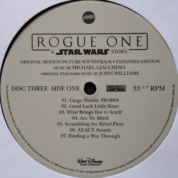 Michael Giacchino - Rogue One: A Star Wars Story (Original Motion Picture Soundtrack Expanded Edition) (4xVINYL BOX) | Near Mint (NM) Near Mint (NM)-Music History