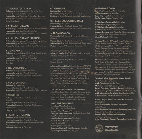 Various - The Greatest Showman (Original Motion Picture Soundtrack) (CD) | Near Mint (NM) Near Mint (NM)-Music History