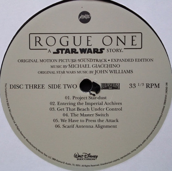 Michael Giacchino - Rogue One: A Star Wars Story (Original Motion Picture Soundtrack Expanded Edition) (4xVINYL BOX) | Near Mint (NM) Near Mint (NM)-Music History