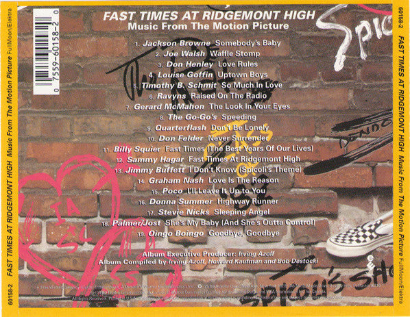 Various - Fast Times At Ridgemont High • Music From The Motion Picture (CD) | Near Mint (NM) Near Mint (NM)-Music History