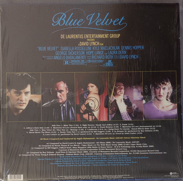 Angelo Badalamenti - Blue Velvet (Original Motion Picture Soundtrack) (VINYL) | Near Mint (NM) Near Mint (NM)-Music History