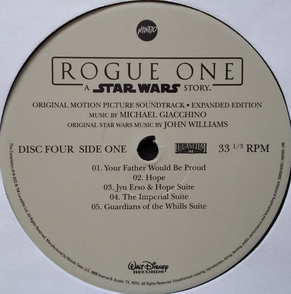 Michael Giacchino - Rogue One: A Star Wars Story (Original Motion Picture Soundtrack Expanded Edition) (4xVINYL BOX) | Near Mint (NM) Near Mint (NM)-Music History