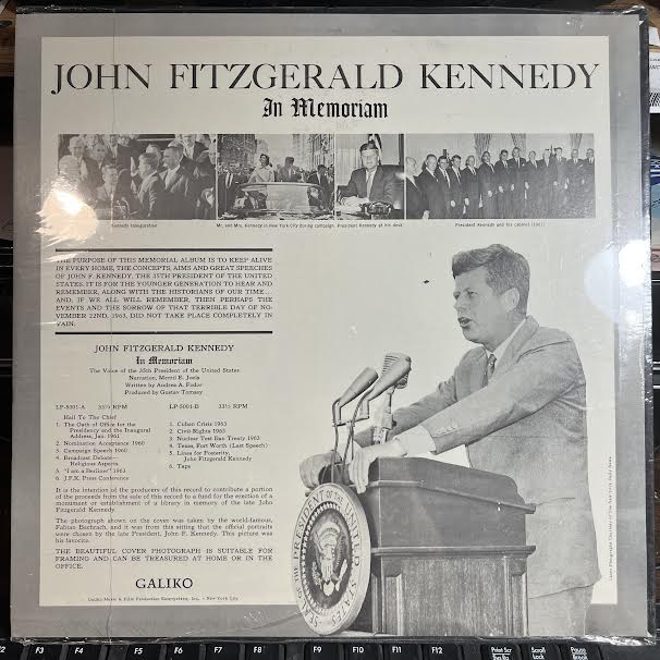 John F. Kennedy - In Memoriam (The Voice Of The 35th President Of The United States) (VINYL) | Mint (M)-Music History